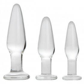 Dosha 3 Piece Glass Anal Plug Kit